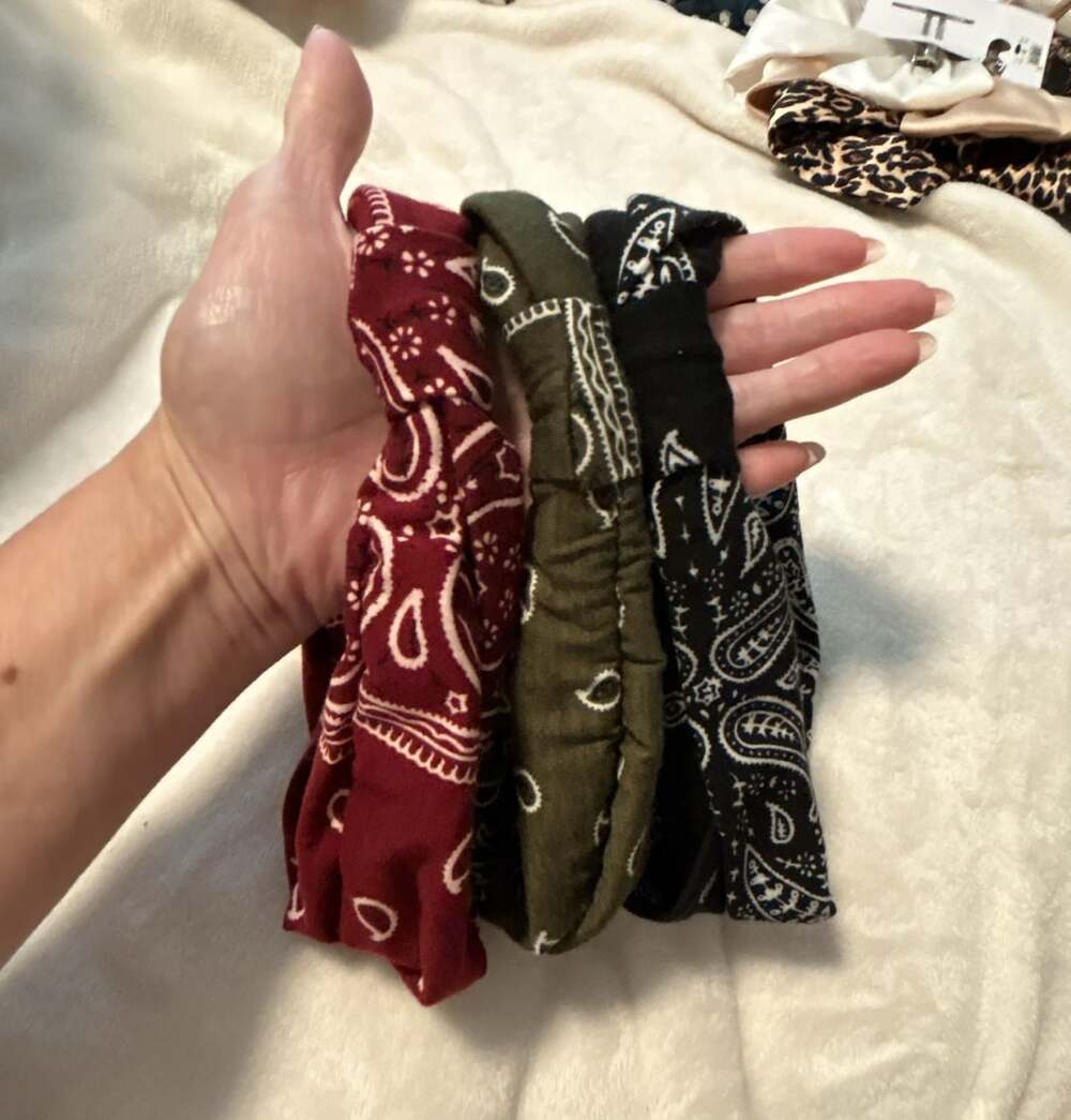 Unbranded Paisley Print Knot Headband Set Multi-Color Boho Hair Accessories